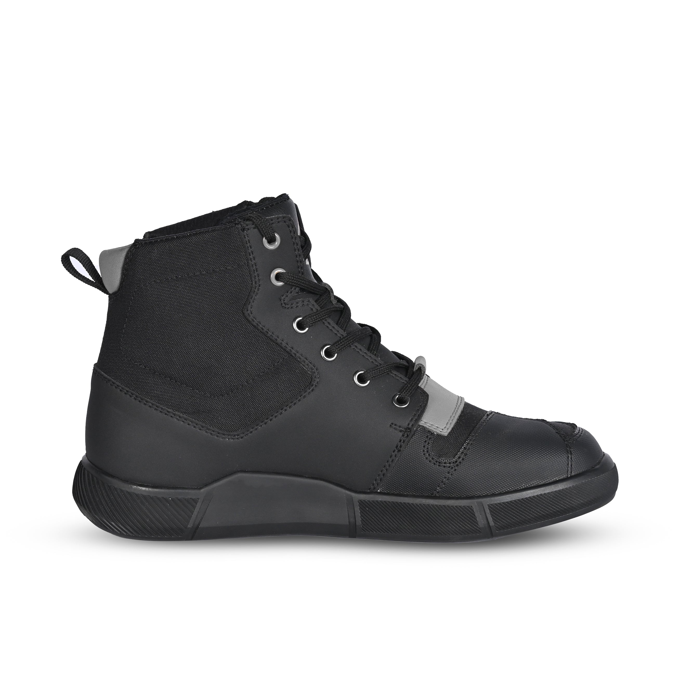 SHUA Oddin Men's Urban Motorcycle Boots Black Grey