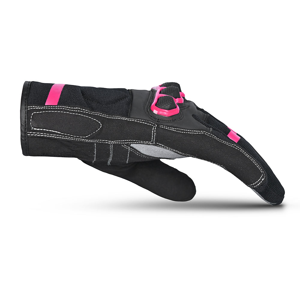 BELA Tracker Motorcycle Gloves UK Black Pink 