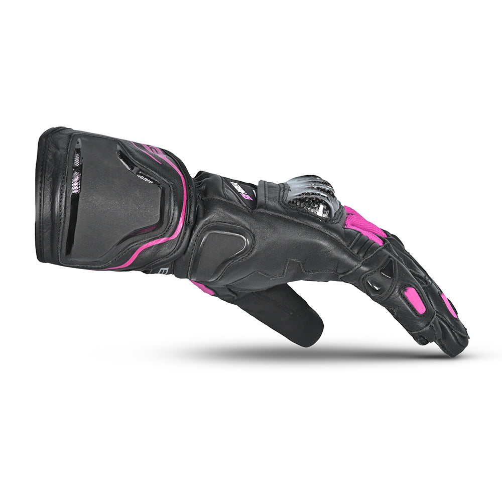 BELA Venom Lady Motorcycle Racing Gloves Black Pink 