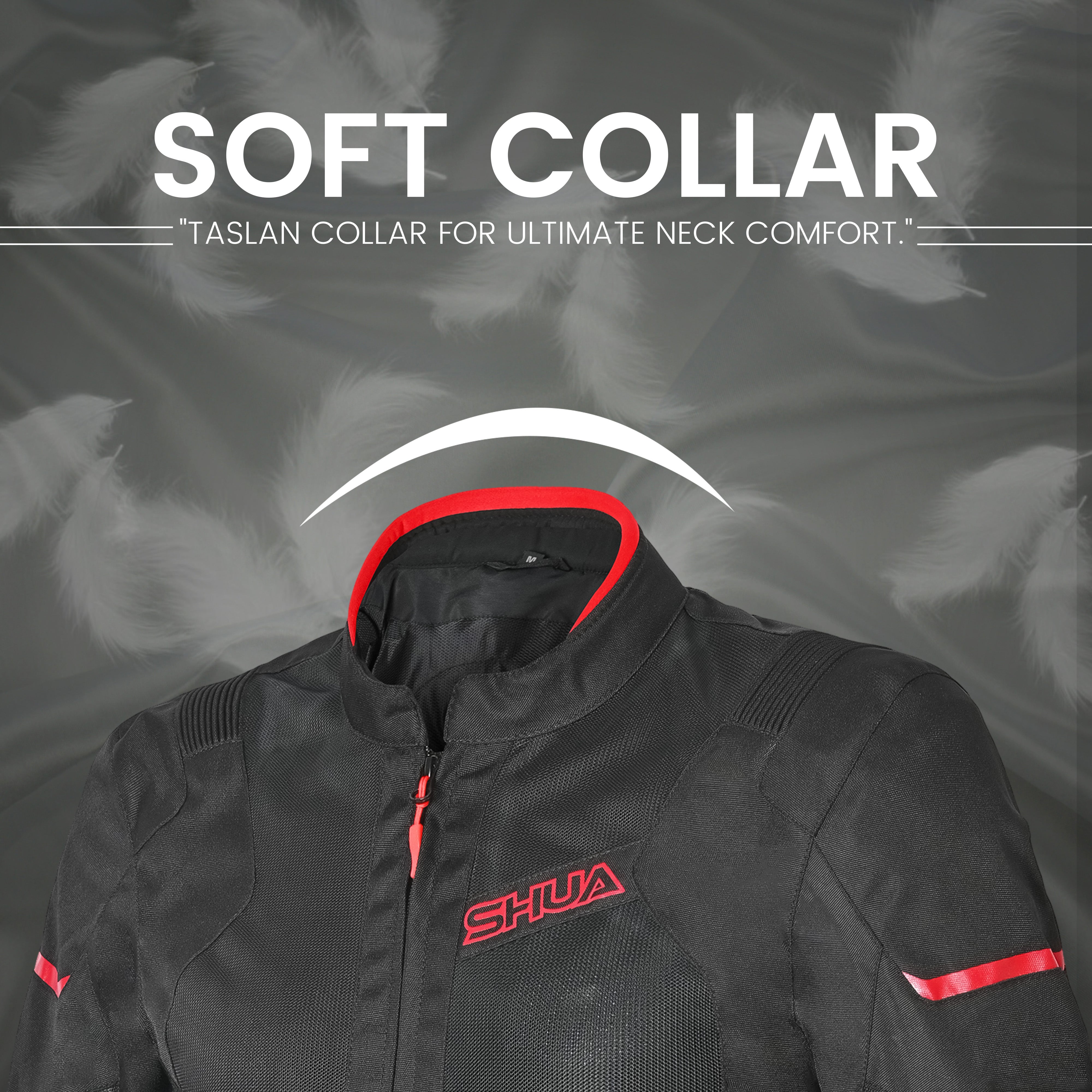 SHUA Gravity Mesh Summer Motorcycle Jacket Black Red