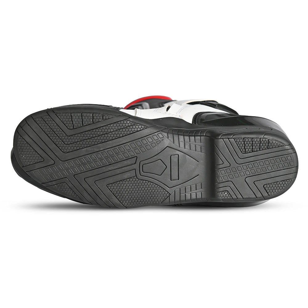 R-TECH Tornado 2.0 WP Motorcycle Leather Boots Black White Red