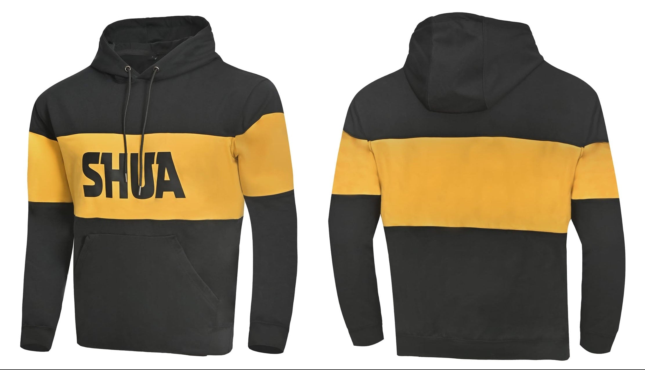 SHUA LAYR CASUAL HOODIE BLACK/YELLOW