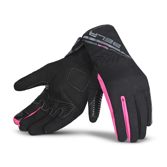 BELA Rebel Lady All Weather Motorcycle Gloves Black Pink