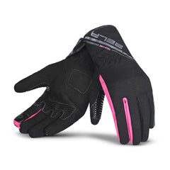 BELA Rebel Lady All Weather Motorcycle Gloves Black Pink