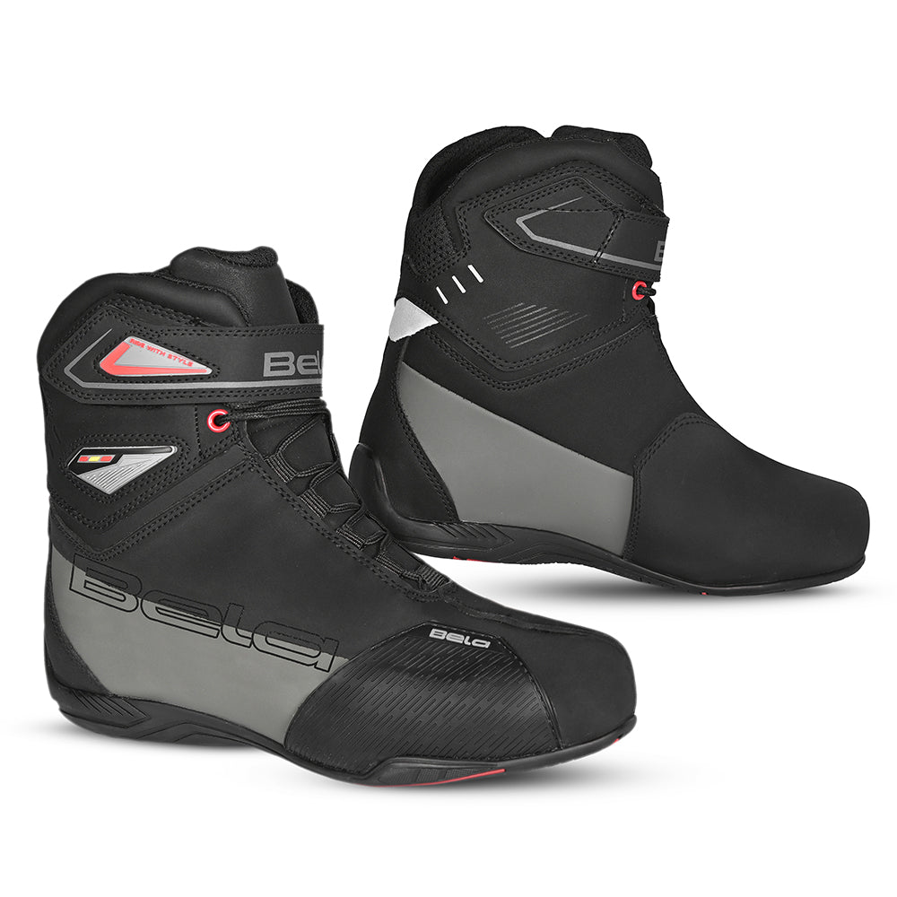 BELA Blaze Urban Motorcycle Boots Black Grey - DELIVERY WITHIN 8 WEEKS images