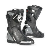 BELA - Turbo Track Racing Motorcycle Boots - Black Dark Grey - DELIVERY WITHIN 8 WEEKS 