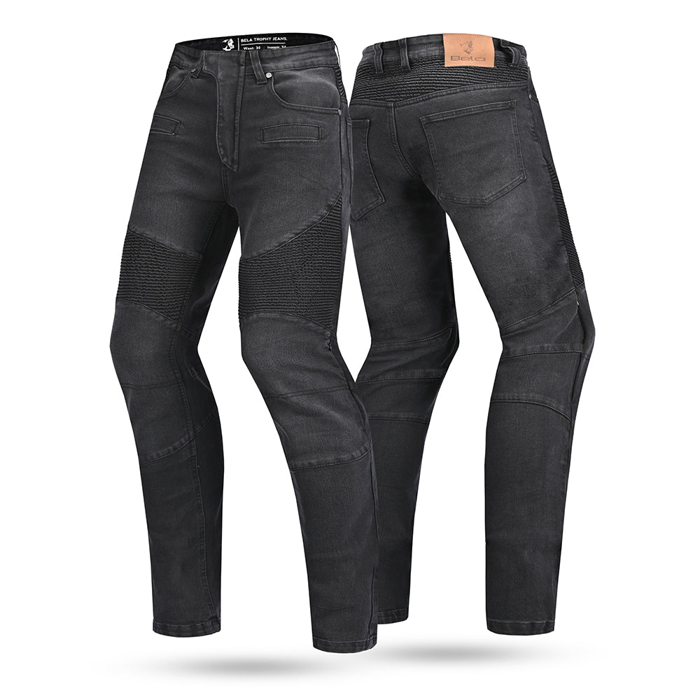 BELA KEVLAR TROPHY MEN MOTORCYCLE JEANS 34L BLACK