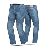 BELA URBAN LADY MOTORCYCLE DENIM JEANS BLUE SPRAY