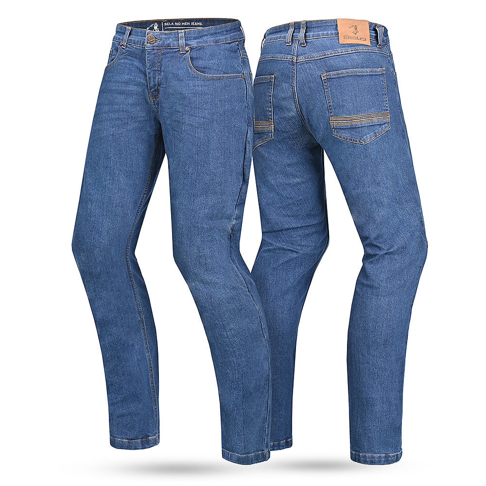 BELA RIO PANTALON DE HOMBRE AA APROBADO CE VAQUERO JEANS 34L AZUL 