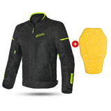 SHUA Gravity Mesh Summer Motorcycle Jacket Black Yellow