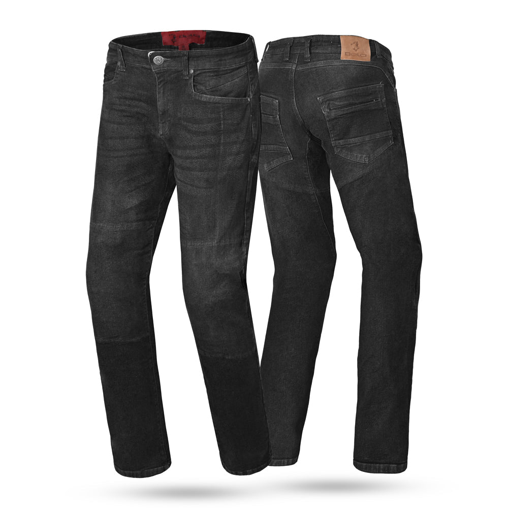 BELA KEVIN MEN MOTORCYCLE RIDING JEANS 34L BLACK