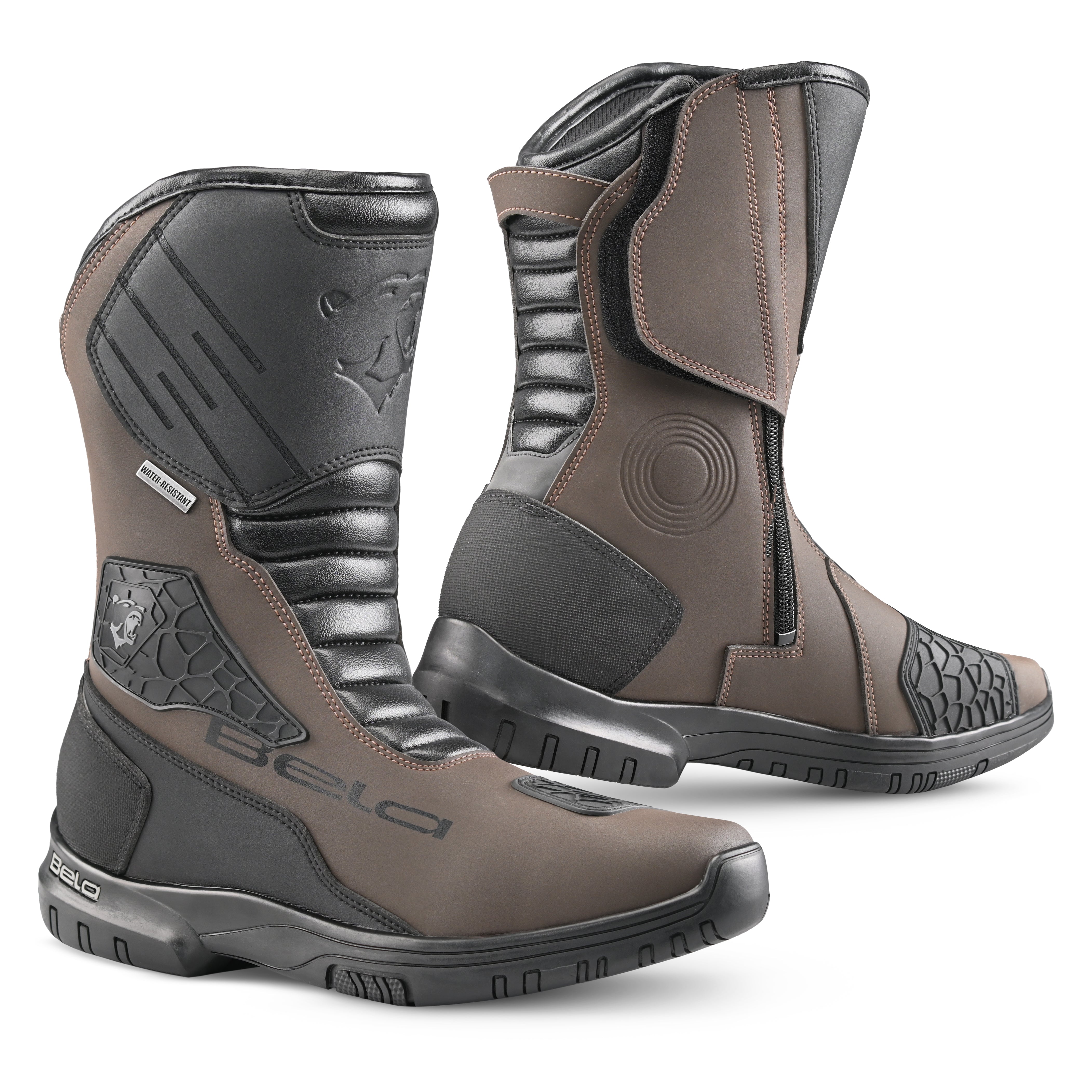 BELA Gladiator Touring Leather Boots Black Brown