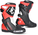 Bela Turbo Track - urban motorcycle boots - black red - MaximomotoUK