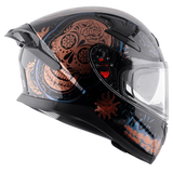 AXOR APEX TRANCE FULL FACE MOTORCYCLE HELMET BLACK GOLD