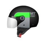 MT STREET S INBOARD D6 Matte Retro Style Motorcycle Jet Helmet