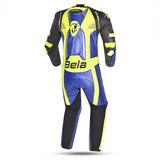 Bela X race - 1 PC Racing leather suit - blue yellow black images