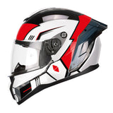 CGM 330S RIOT SPACE FULL FACE MOTORCYCLE HELMET WHITE BLACK RED