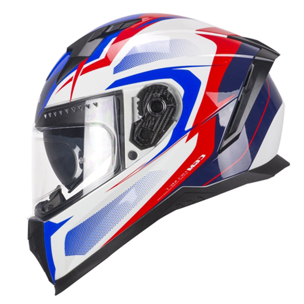 CGM 311G BLAST SPORT Moto Integrales Casco Blanco Azul