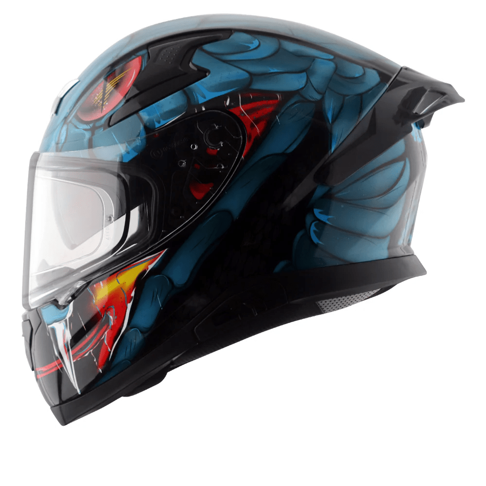 AXOR APEX VENOMOUS DV FULL FACE MOTORCYCLE HELMET BLACK_BLUE