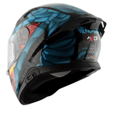 AXOR APEX VENOMOUS DV FULL FACE MOTORCYCLE HELMET BLACK_BLUE