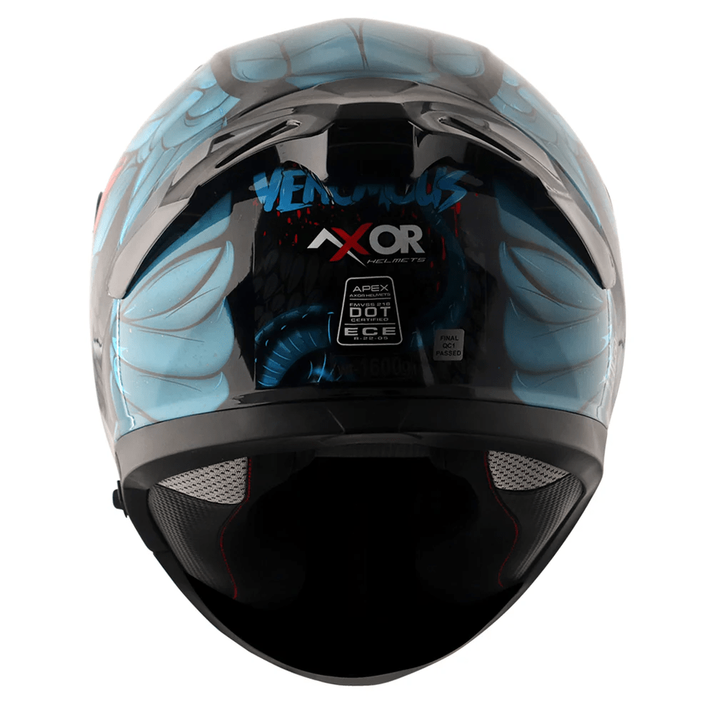 AXOR APEX VENOMOUS DV FULL FACE MOTORCYCLE HELMET BLACK_BLUE
