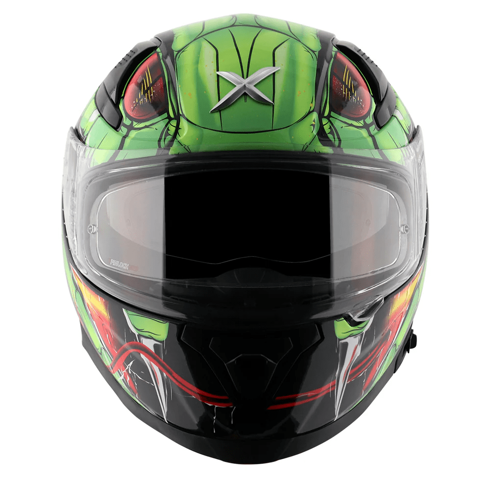 AXOR APEX VENOMOUS DV FULL FACE MOTORCYCLE HELMET BLACK_GREEN
