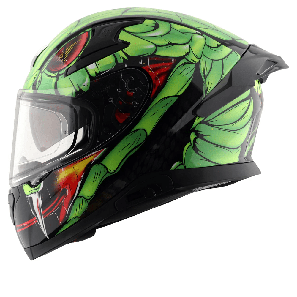 AXOR APEX VENOMOUS DV FULL FACE MOTORCYCLE HELMET BLACK_GREEN
