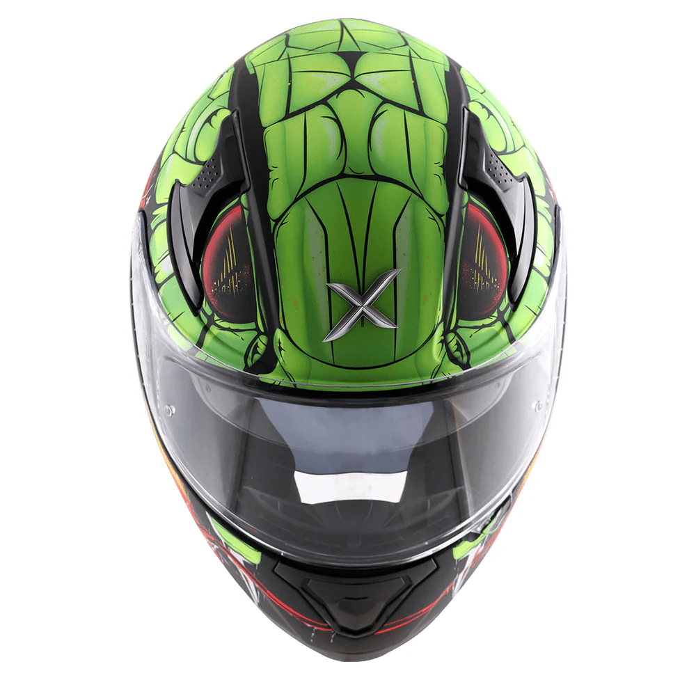 AXOR APEX VENOMOUS DV FULL FACE MOTORCYCLE HELMET BLACK_GREEN
