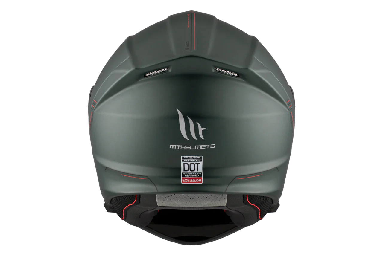 MT GENESIS SV SOLID A6 VERDE MATE Cascos de aventura - CASCO