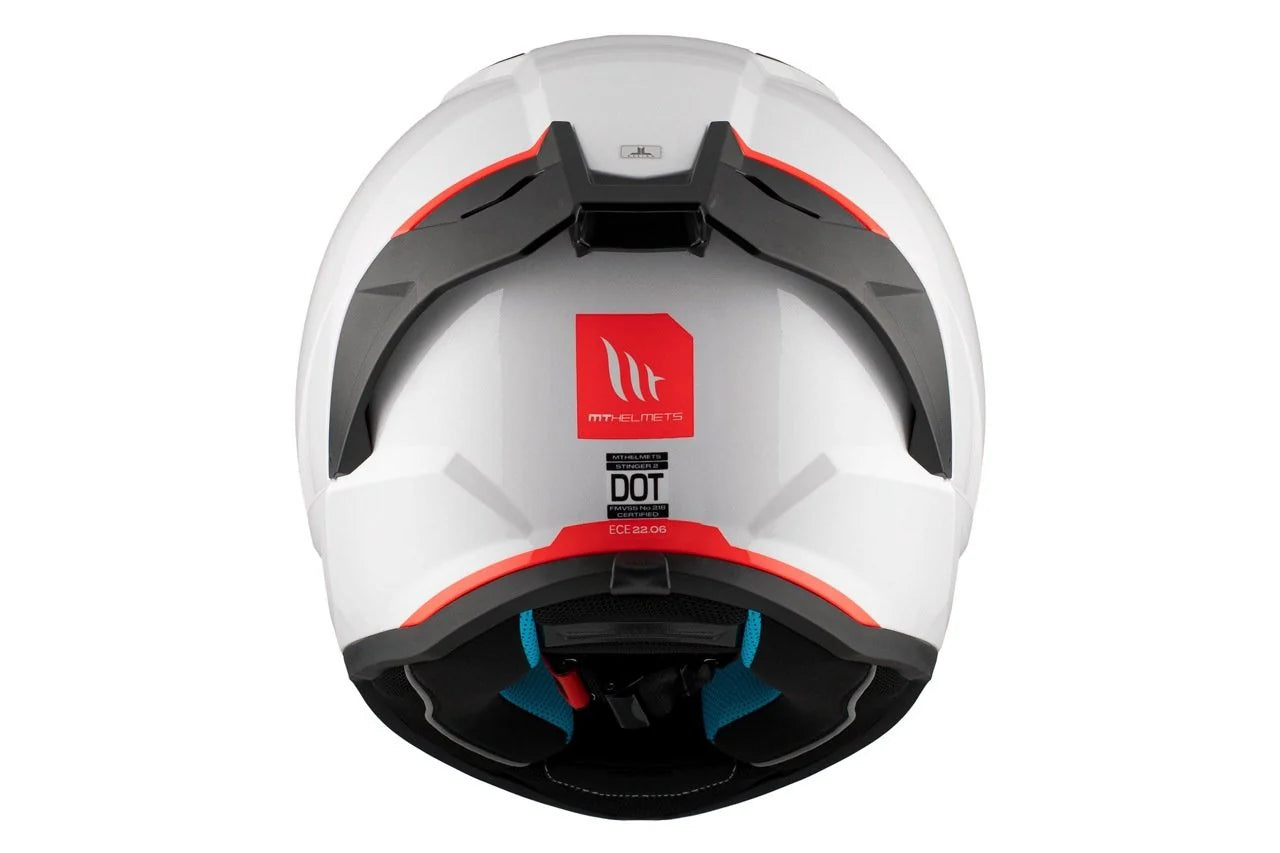 MT Stinger 2 Solid A0 Motorcycle Full Face Helmet Gloss Pearl White