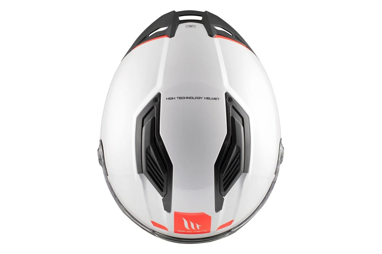 MT Stinger 2 Solid A0 Motorcycle Full Face Helmet Gloss Pearl White