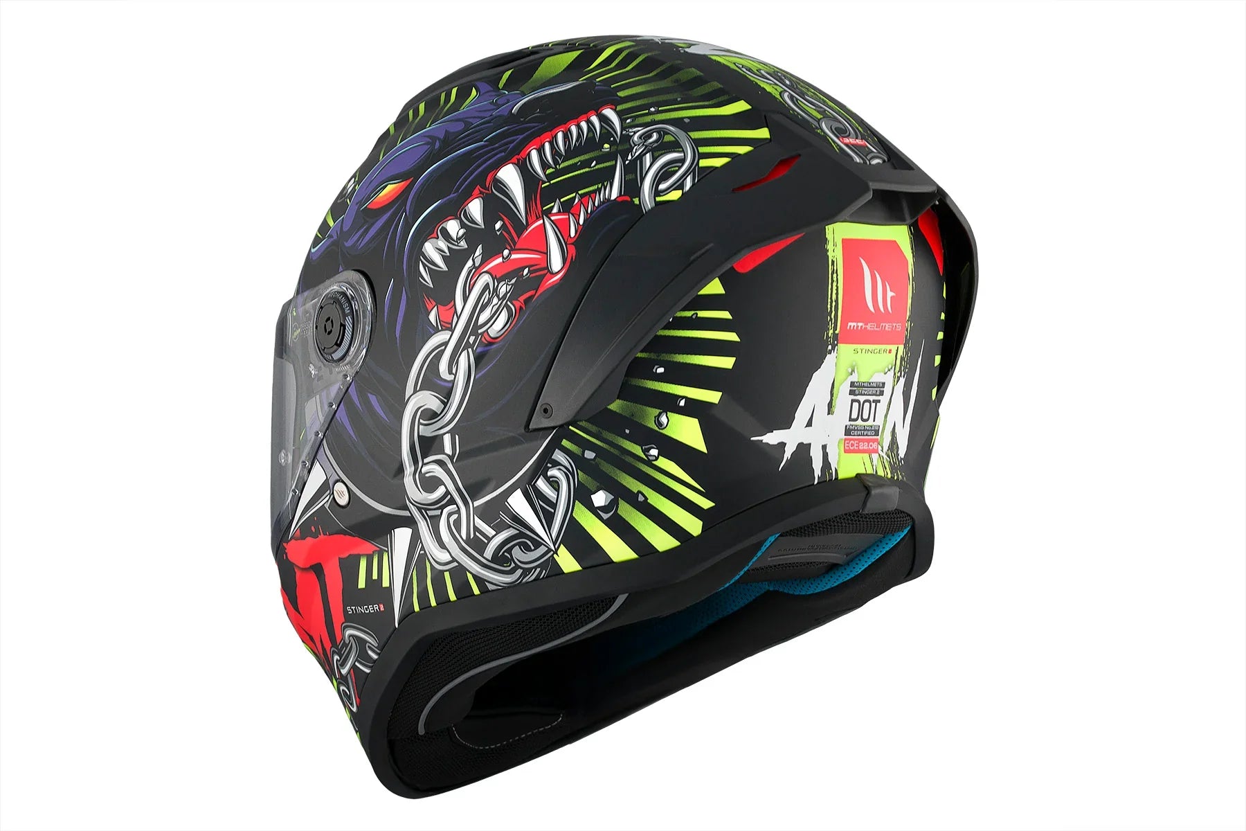  MT Stinger 2 AKIN A3 matt Full face motorcycle helmet ECE approved - SECURTEX MOTOR SL (t/a MaximoMoto)