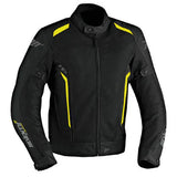 Seventy SD-Jt32 Men's Summer Touring Motorcycle Jacket - Black/Fluor Yellow