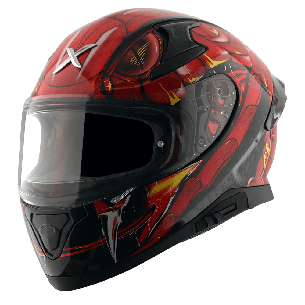 AXOR APEX VENOMOUS DV FULL FACE MOTORCYCLE HELMET BLACK_RED