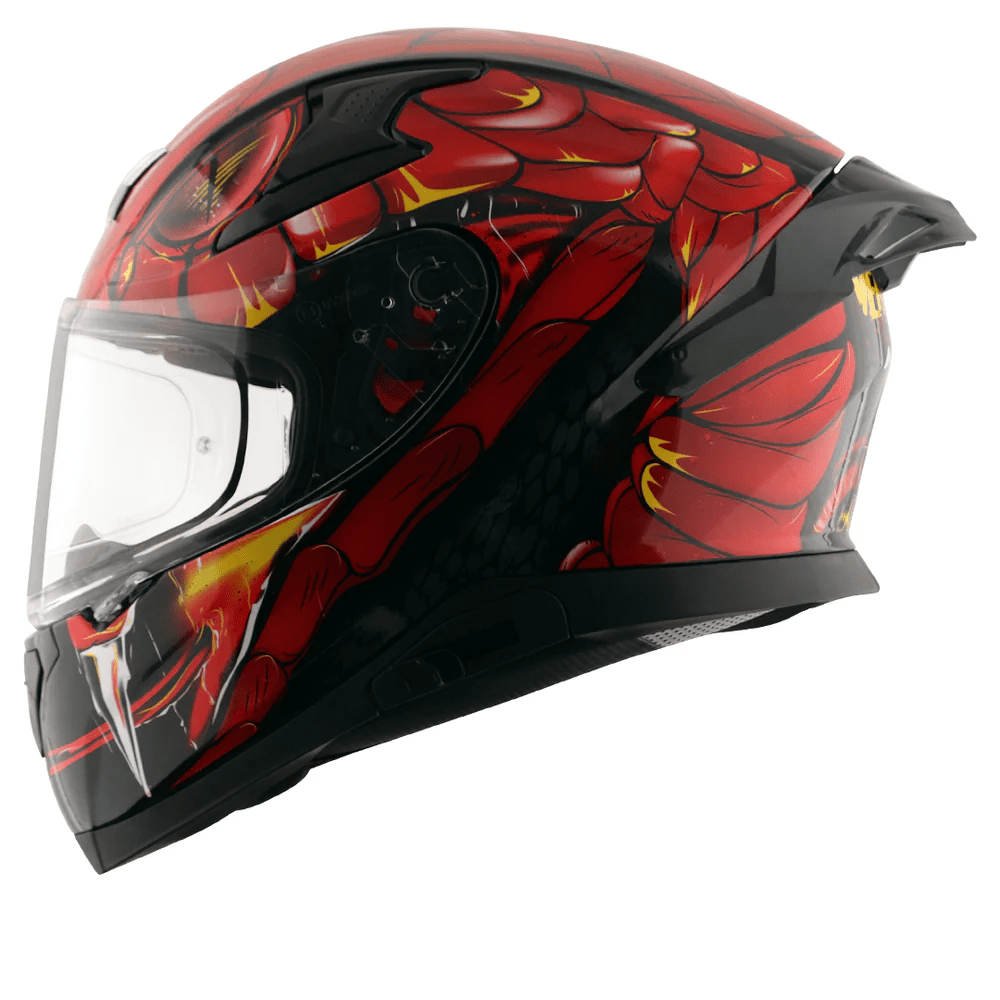 AXOR APEX VENOMOUS DV FULL FACE MOTORCYCLE HELMET BLACK_RED