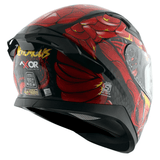 AXOR APEX VENOMOUS DV FULL FACE MOTORCYCLE HELMET BLACK_RED