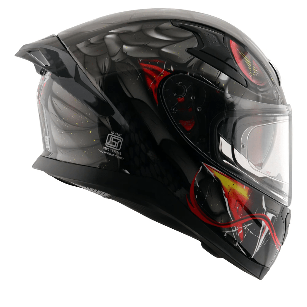AXOR APEX VENOMOUS DV FULL FACE MOTORCYCLE HELMET BLACK MATTE_GRAY