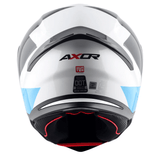 AXOR HUNTER TURBO FULL FACE MOTORCYCLE HELMET WHITE-RED