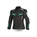 BELA Sprinter Lady Textile Motorcycle Jacket Black Turquoise