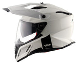 AXOR X-CROSS SPORT DUAL VISOR MOTORCYCLE HELMET PEARL WHITE