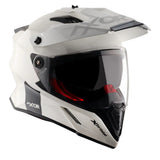 AXOR X-CROSS SPORT DUAL VISOR MOTORCYCLE HELMET PEARL WHITE