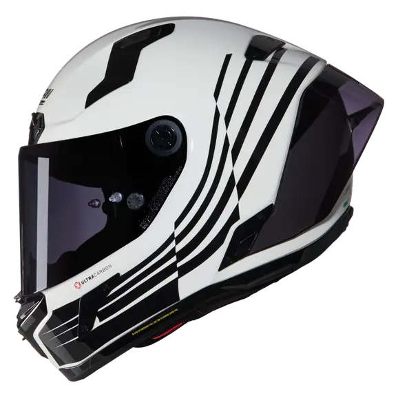 NOLAN X-804 RS ULTRA CARBON ALA 344 FULL FACE HELMET WHITE BLACK