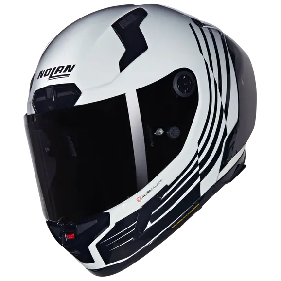 NOLAN X-804 RS ULTRA CARBON ALA 344 FULL FACE HELMET WHITE BLACK