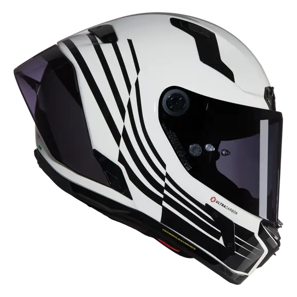 NOLAN X-804 RS ULTRA CARBON ALA 344 FULL FACE HELMET WHITE BLACK