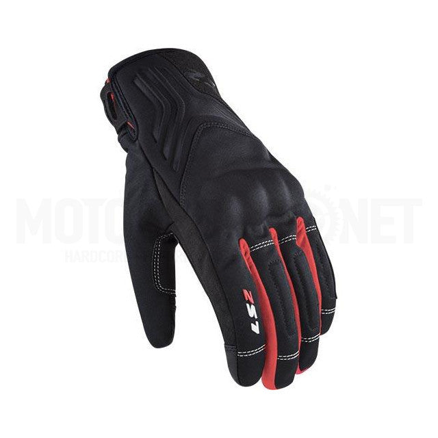 Ls2 Jet 2 Man Gloves Black Red 