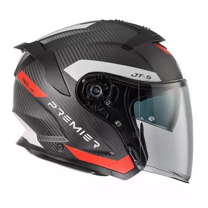 PREMIER JT5 CARBON MA 2 BM MOTORCYCLE OPEN FACE HELMET