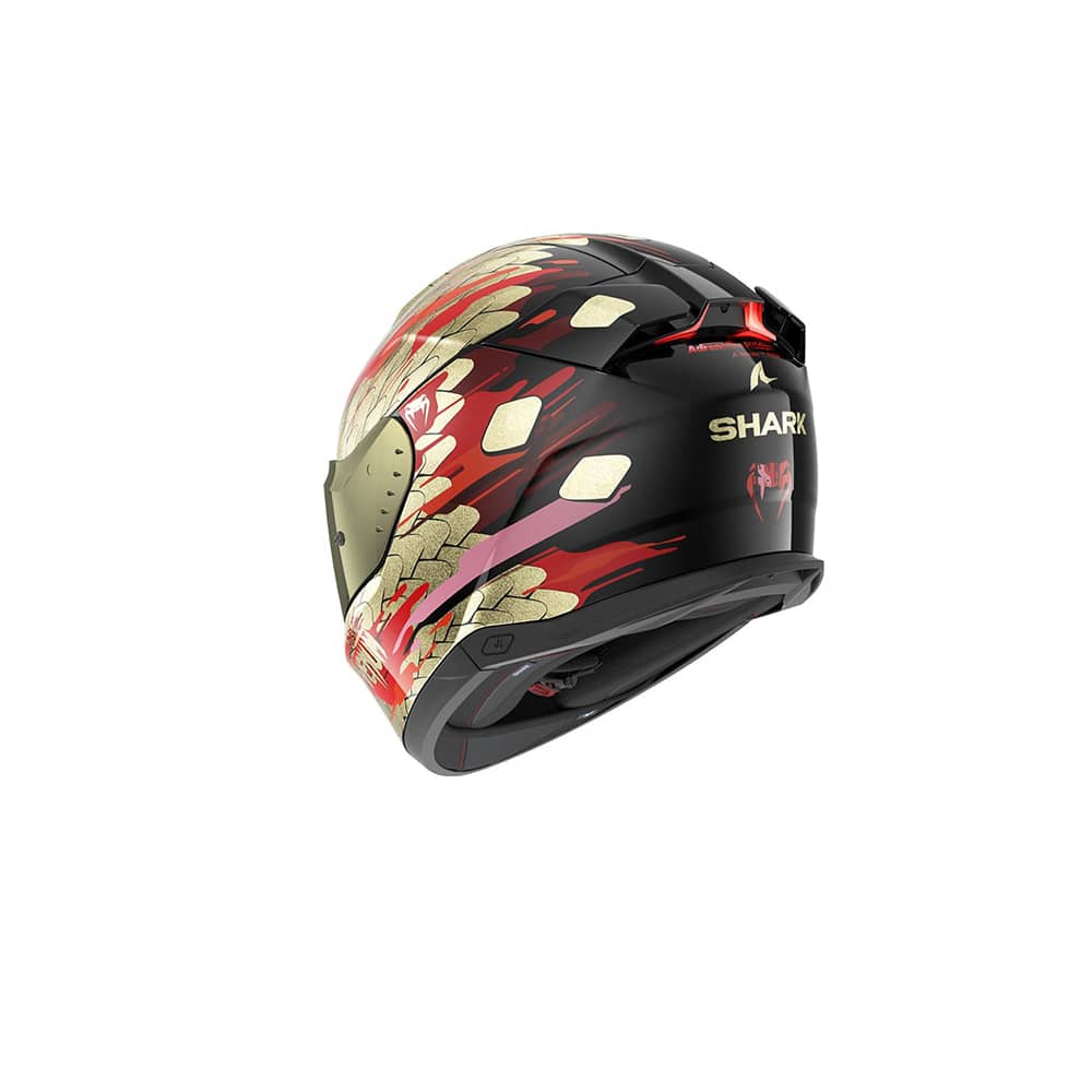 SHARK SKWAL I3 VENOM MOTORCYCLE FULL FACE HELMET BLACK RED GOLD