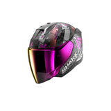 Shark SKWAL i3 Hellcat Motorcycle Open Face Helmet Black Chrom Purple