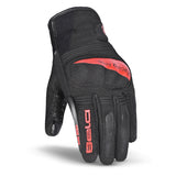 BELA Boom Water Proof Winter Motorcycle Gloves Ladies Black Red 