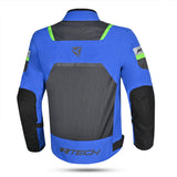 R-Tech Spiral Mesh Motorcycle Touring Jacket Blue Grey Green 